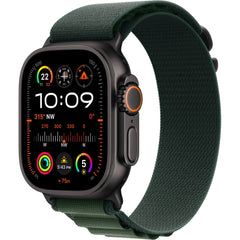 Apple Watch Ultra 2 49mm Black Titanium Case GPS + Cellular Trail Loop Dark Green Medium