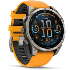 Garmin fenix® 8 47mm AMOLED Sapphire Edition Titanium with Spark Orange and Graphite Band