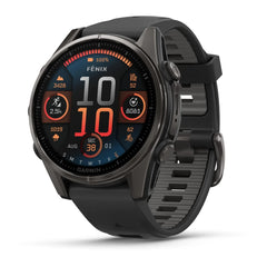Garmin fenix® 8 51mm AMOLED Sapphire Edition Carbon Grey Titanium with Pebble Grey Band