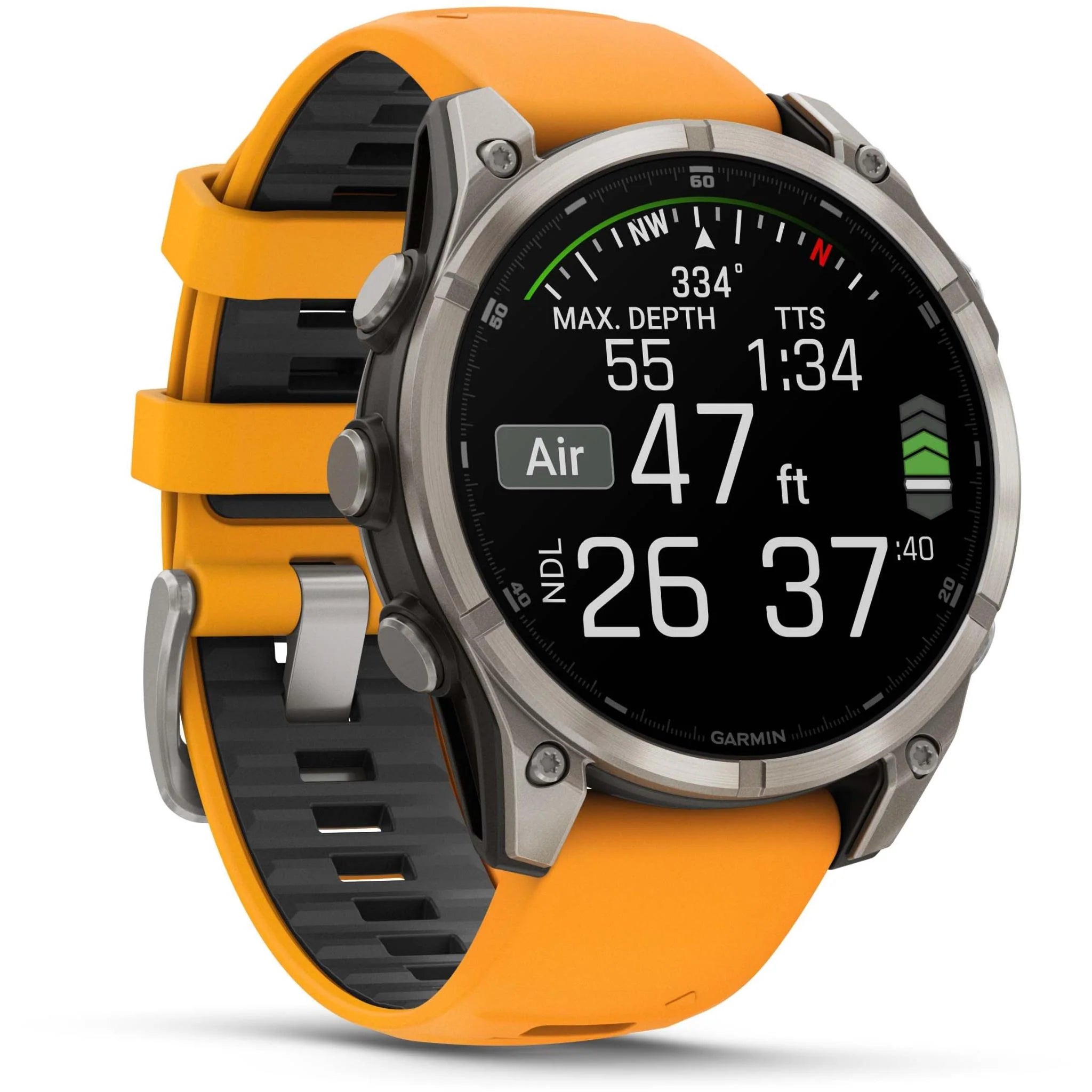 Garmin fenix® 8 51mm AMOLED Sapphire Edition Titanium with Spark Orange and Graphite Band