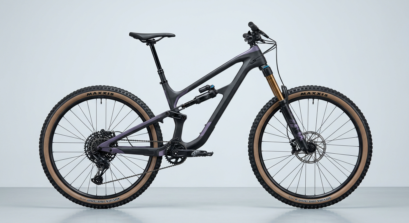 Premium full-suspension e-bike with a graphite frame